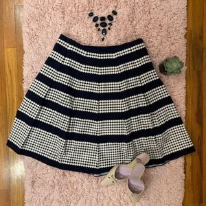 Talbots Navy/White Polka Dot Full Skirt